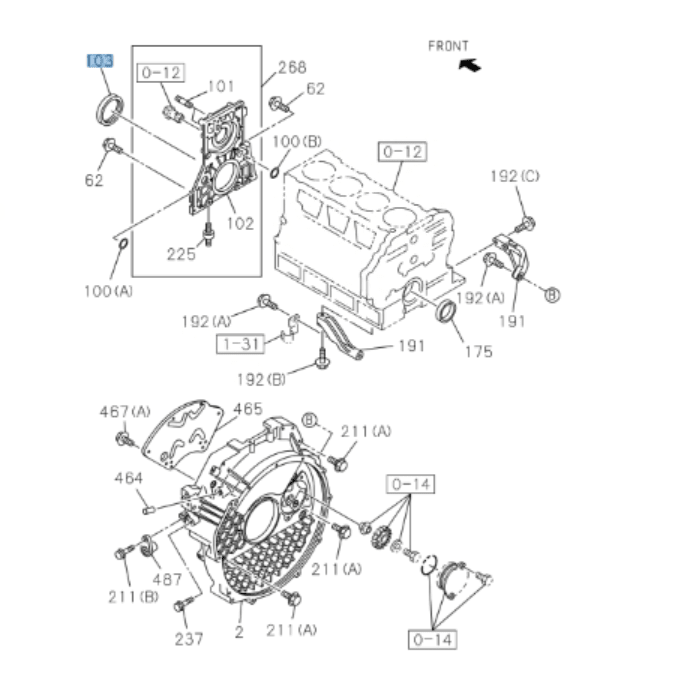 2x Oil Seal Crankshaft Rear + Front For Isuzu NRR NQR NPR NPR - HD 4HE1 4.8L 4HK1 5.2L 98 - 25 - GoTrucky