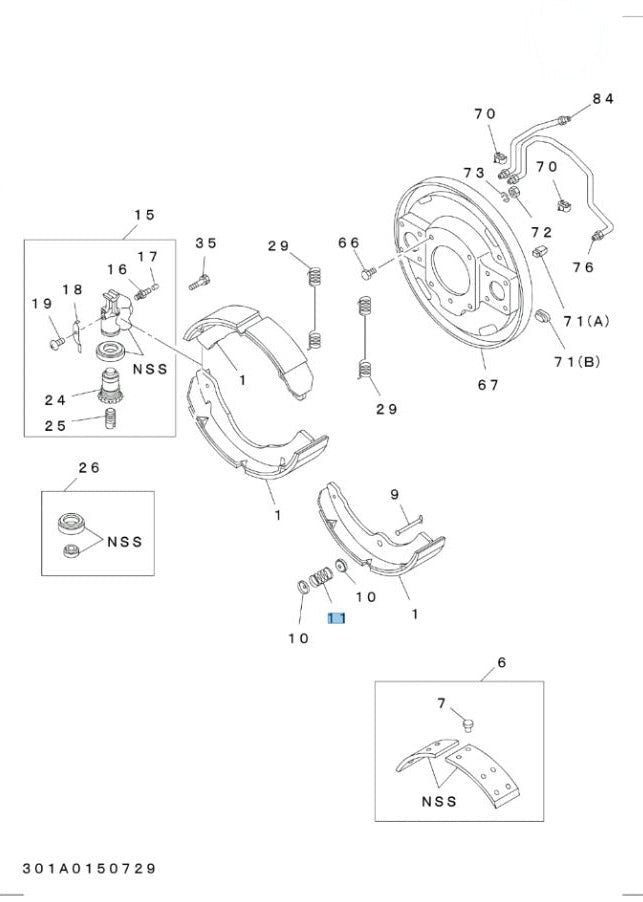 2x Spring Brake Shoe Hold Set For ISUZU NRR NPR NPR-HD NQR 1986-2023 - GoTrucky