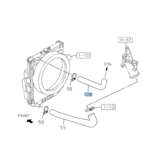 3x Hose IN OUT ByPass Water For Isuzu NRR NPR NPR - HD NQR 4HE1 4.8L 98 - 04 - GoTrucky
