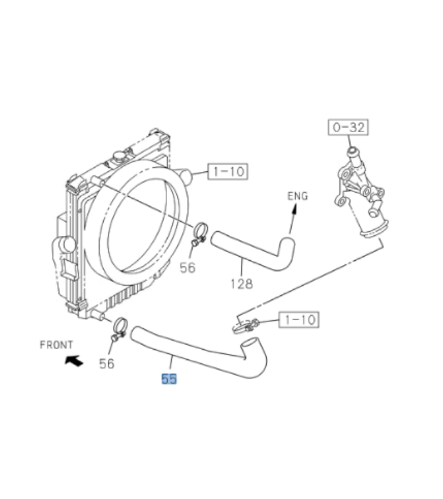 3x Hose IN OUT ByPass Water For Isuzu NRR NPR NPR - HD NQR 4HK1 5.2L 07 - 10 - GoTrucky