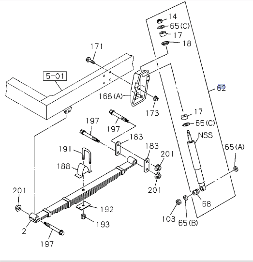 4x Shock Absorber Rear + Front OEM For Isuzu NRR NPR NPR - HD NQR 4HK1 5.2L 4HE1 4.8L 98 - 10 - GoTrucky