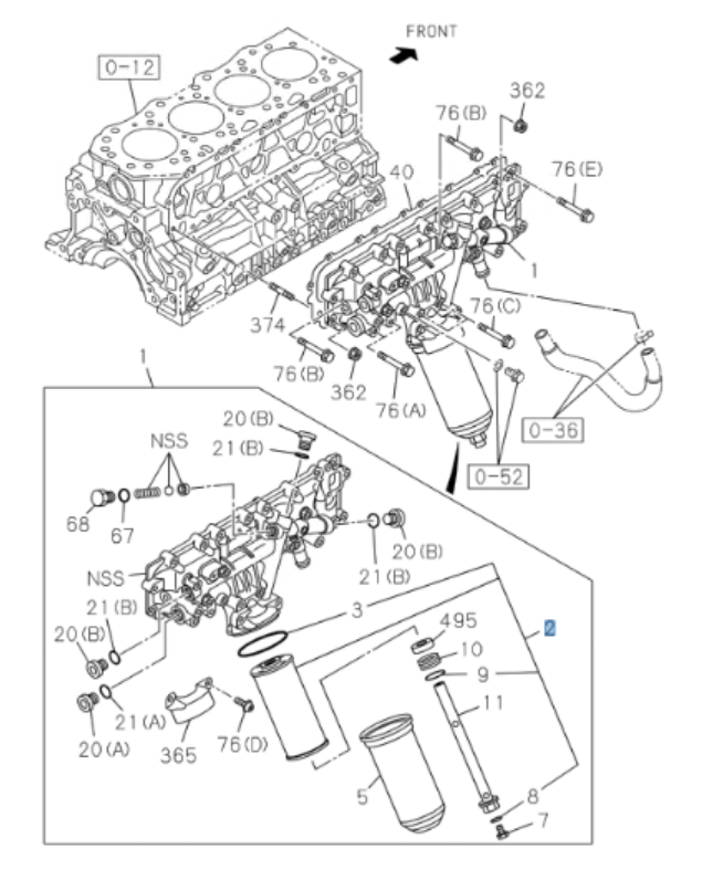 6x Element Oil Filter For Isuzu NPR NPR - HD NQR NRR 4HK1 5.2L 4HE1 4.8L 98 - 16 - GoTrucky