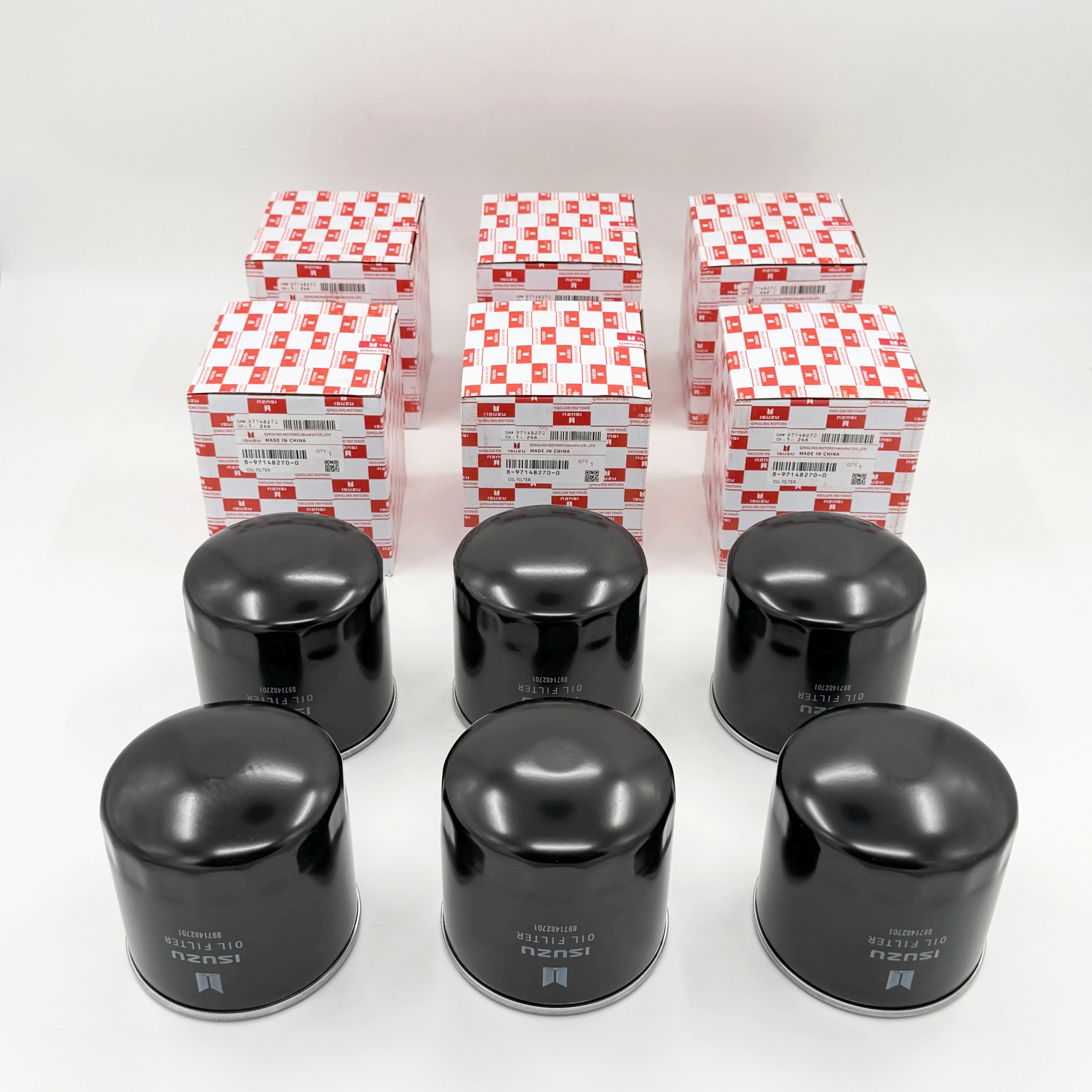 6x Element Oil Filter For Isuzu NPR NPR - HD NQR NRR 4HK1 5.2L 4HE1 4.8L 98 - 18 OEM - GoTrucky