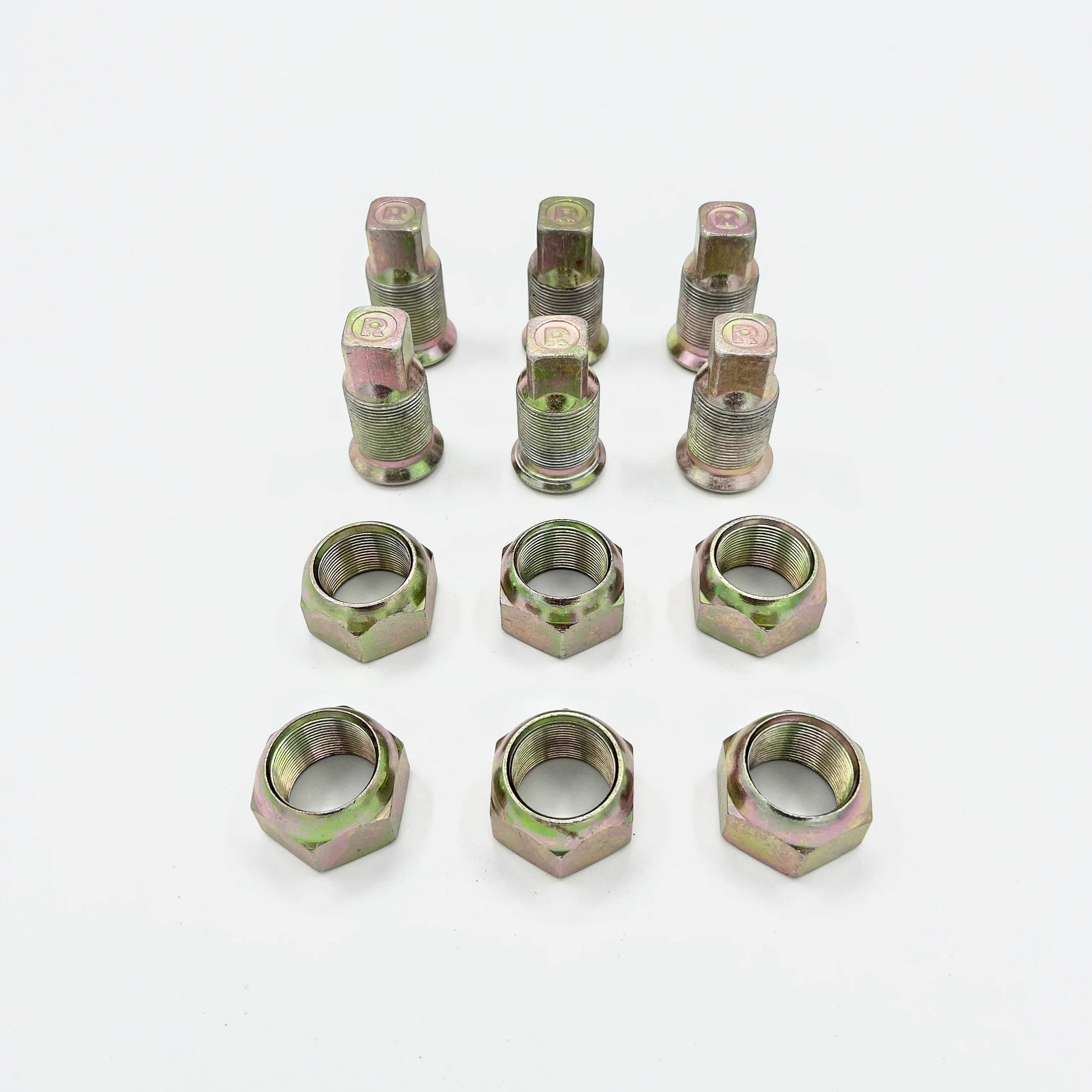 6x Wheel Nut Set Inner + Outer Rear Right Passenger Side for ISUZU NPR NQR NPR - HD NRR 98 - 25 - GoTrucky