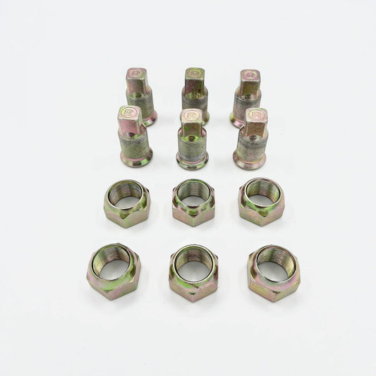 6x Wheel Nut Set Inner + Outer Rear Right Passenger Side for ISUZU NPR NQR NPR - HD NRR 98 - 25 - GoTrucky