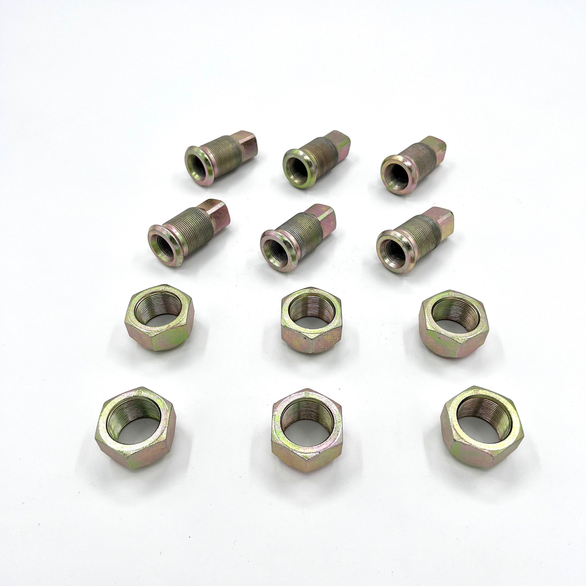 6x Wheel Nut Set Inner + Outer Rear Right Passenger Side for ISUZU NPR NQR NPR - HD NRR 98 - 25 - GoTrucky