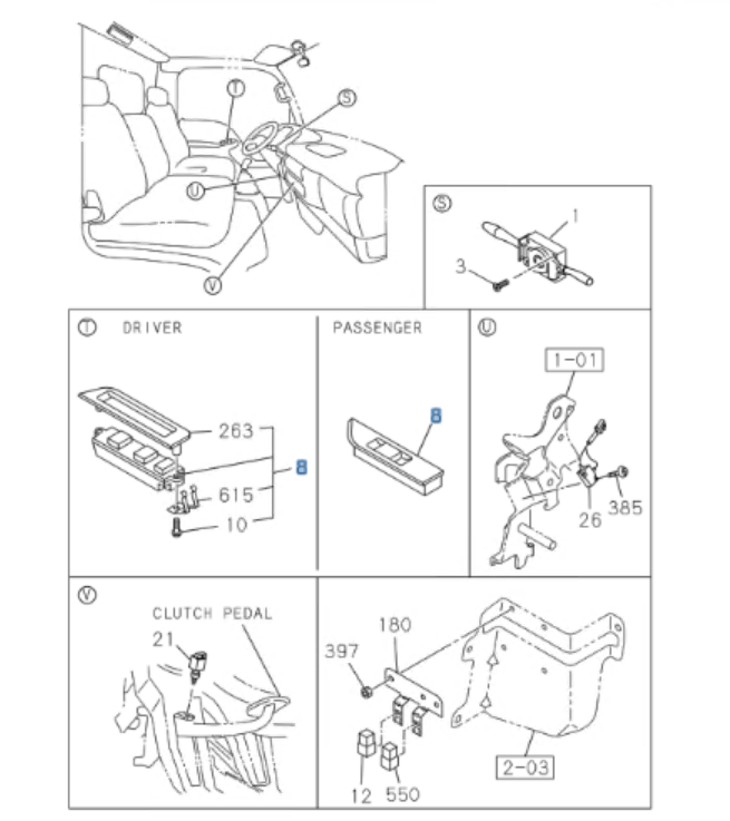 Pair of Switch Power Window Regulator Left + Right Side For Isuzu NPR NRR NQR NPR-HD 98-07