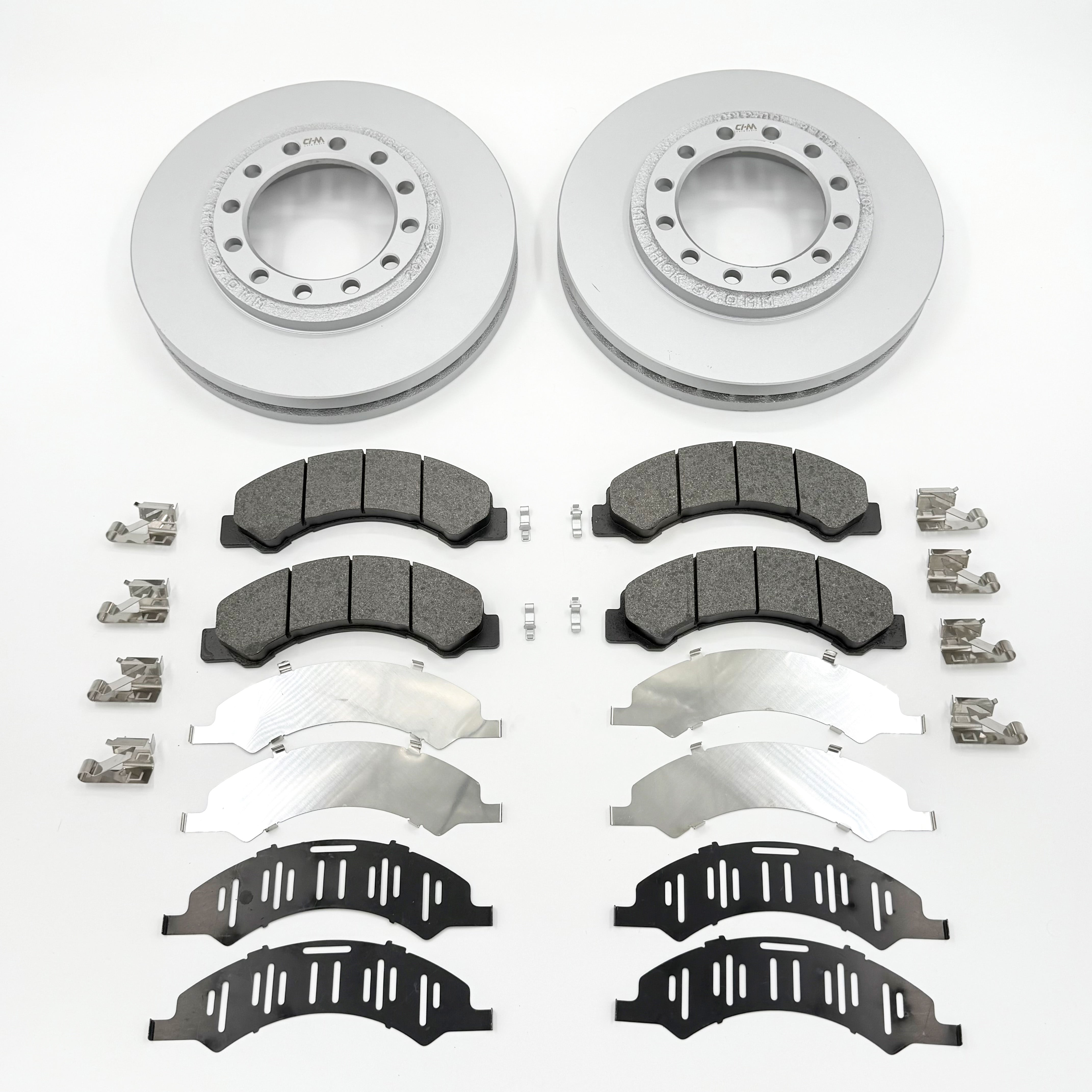 Brake Pads + 2x Rotor Front For Isuzu NPR NPR-HD NPR-XD WHEEL 16'' 4HE1 4.8L 4JJ1 3.0L 4HK1 5.2L GAS 1998-2025