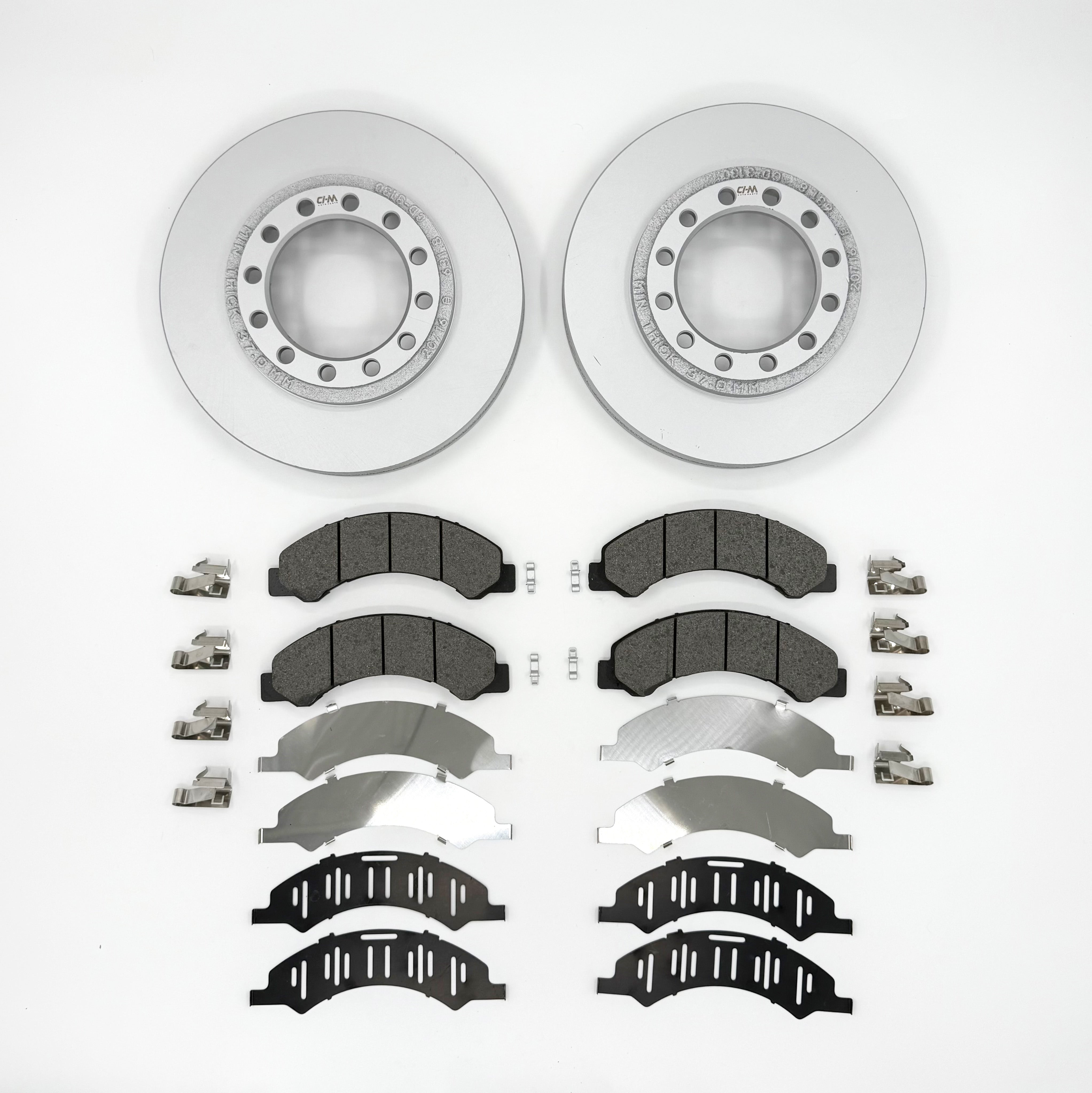 Brake Pads + 2x Rotor Front For Isuzu NPR NPR-HD NPR-XD WHEEL 16'' 4HE1 4.8L 4JJ1 3.0L 4HK1 5.2L GAS 1998-2025