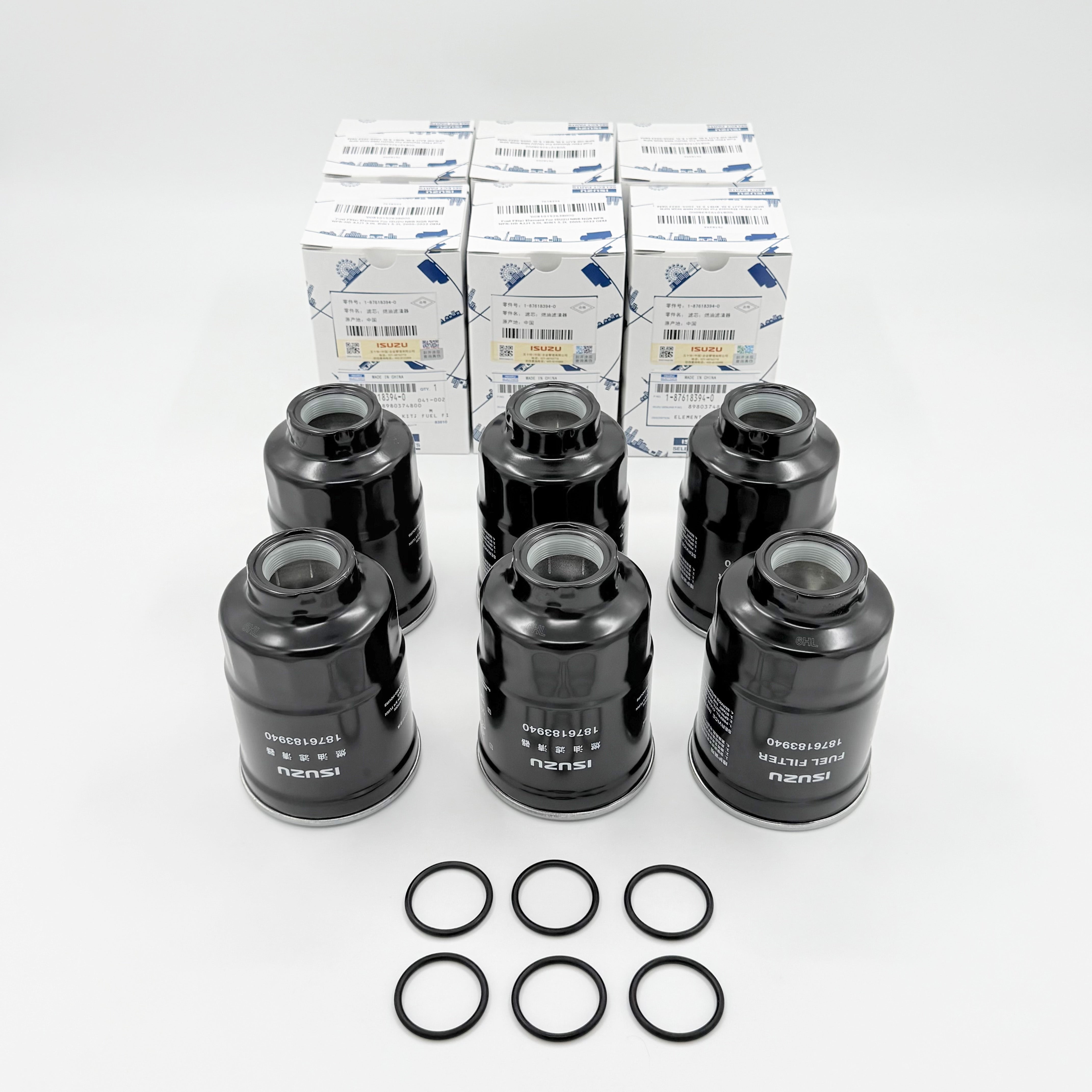 6x Fuel Filter Element For ISUZU NRR NQR NPR NPR-HD 4JJ1 3.0L 4HK1 5.2L 2005-2022 OEM