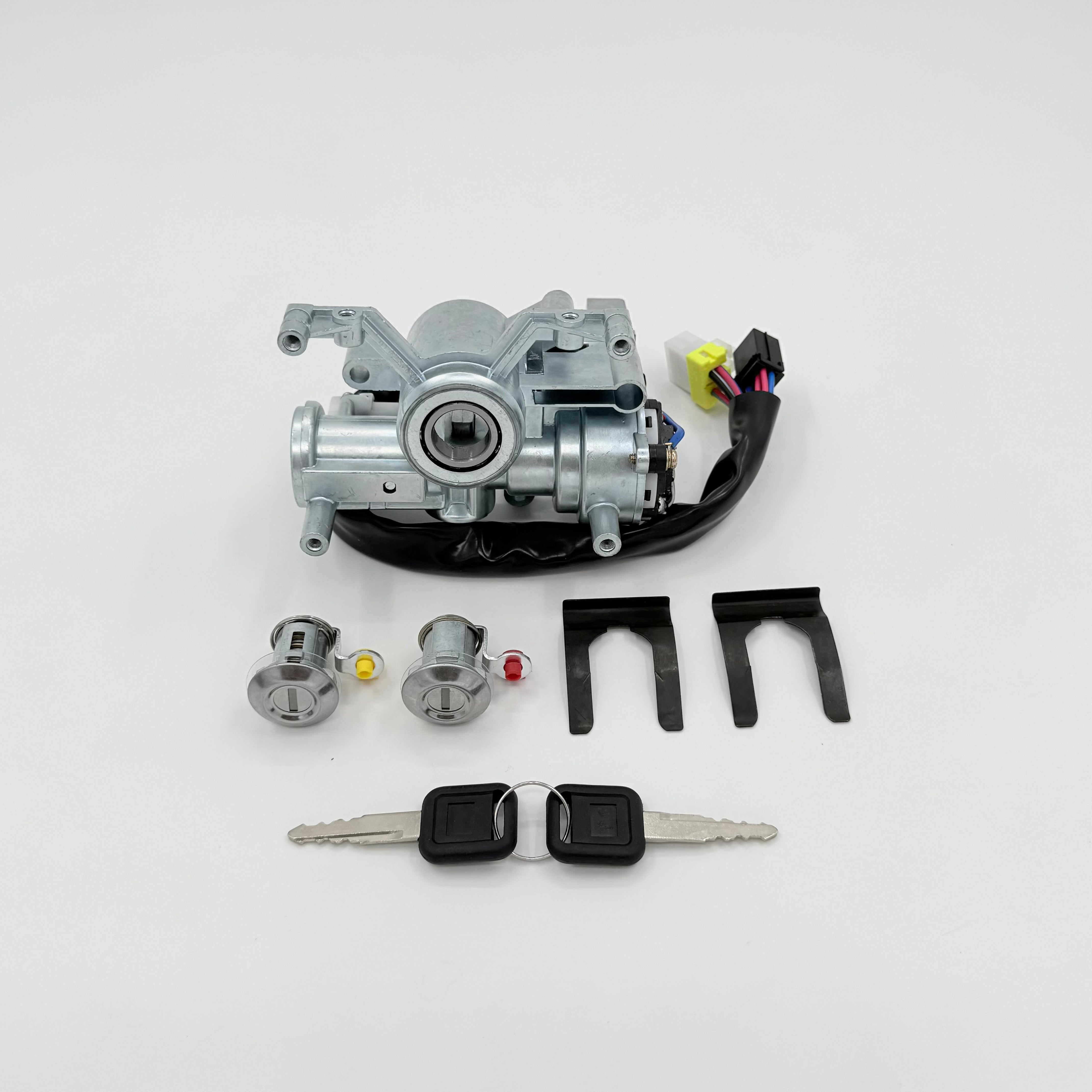 Ignition Switch + Door Lock Cylinder SET For Isuzu NPR NQR NRR 4HK1 5.2L 4HE1 4.8L 1995-2007