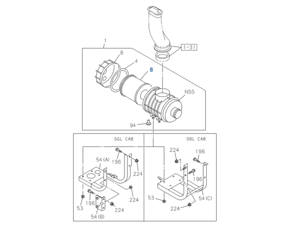 Air Filter for ISUZU NRR NPR NPR - HD NQR 4JJ1 3.0L 4HK1 5.2L 6.0L 05 - 25 - GoTrucky