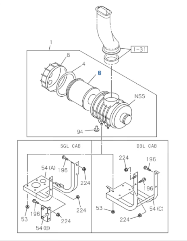 Air Filter for ISUZU NRR NPR NPR - HD NQR 4JJ1 3.0L 4HK1 5.2L 6.0L OEM 05 - 25 - GoTrucky