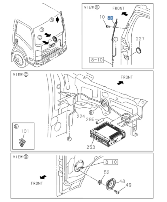 Antenna For ISUZU NPR NQR NPR - HD NRR 2008 - 2026 - GoTrucky