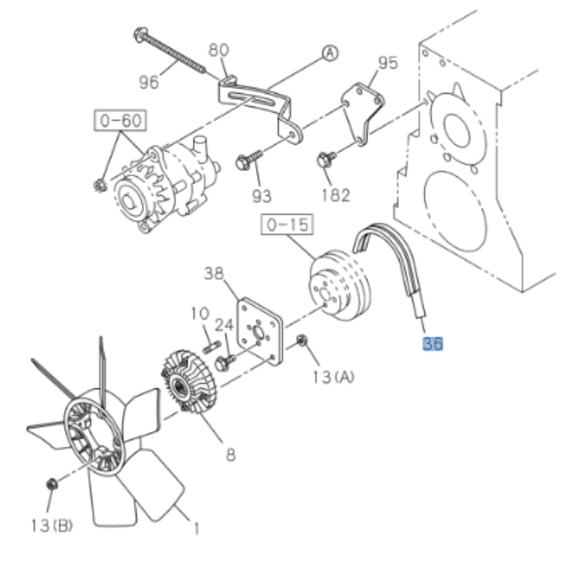 Belt Cooling Fan For ISUZU NPR NQR NRR 4HG1T 4.6L 4HE1 4.8L 4HK1 5.2L OEM 98 - 07 - GoTrucky