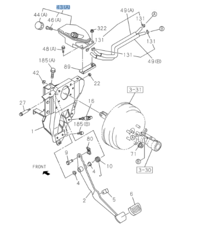 Brake Fluid Reservoir Tank For ISUZU NRR NQR NPR NPR - HD M/T 4HK1 5.2L 07 - 13 OEM - GoTrucky