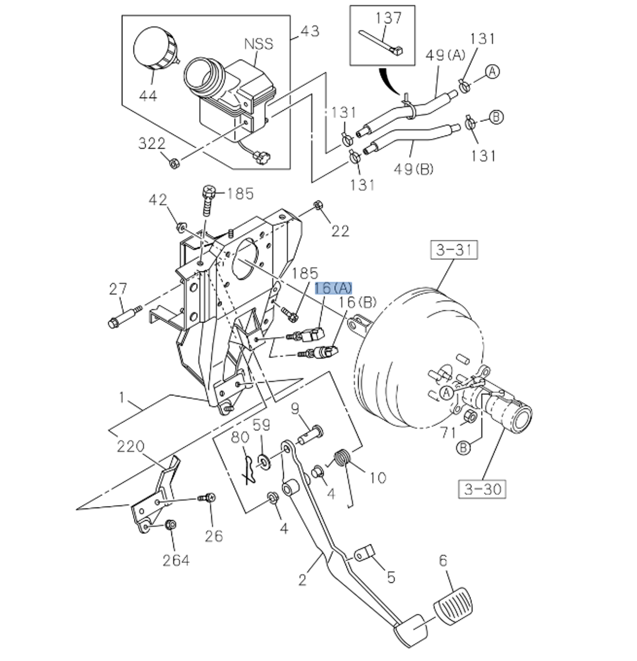 Brake Stop Light Switch for ISUZU NPR NPR - HD NQR 4BD2 4HG1 4HE1 94 - 04 - GoTrucky