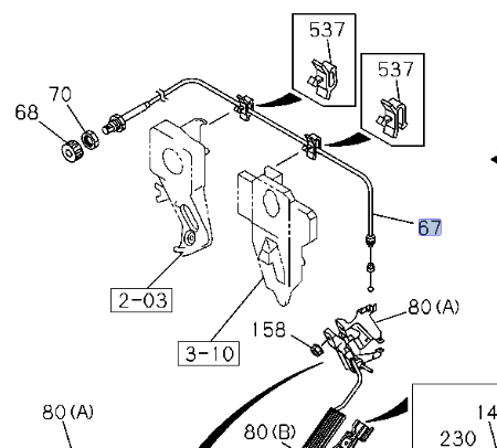 Cable Assembly Idle Control for ISUZU NPR NPR - HD NQR 4HE1 4,8L 94 - 04 L=945 - GoTrucky