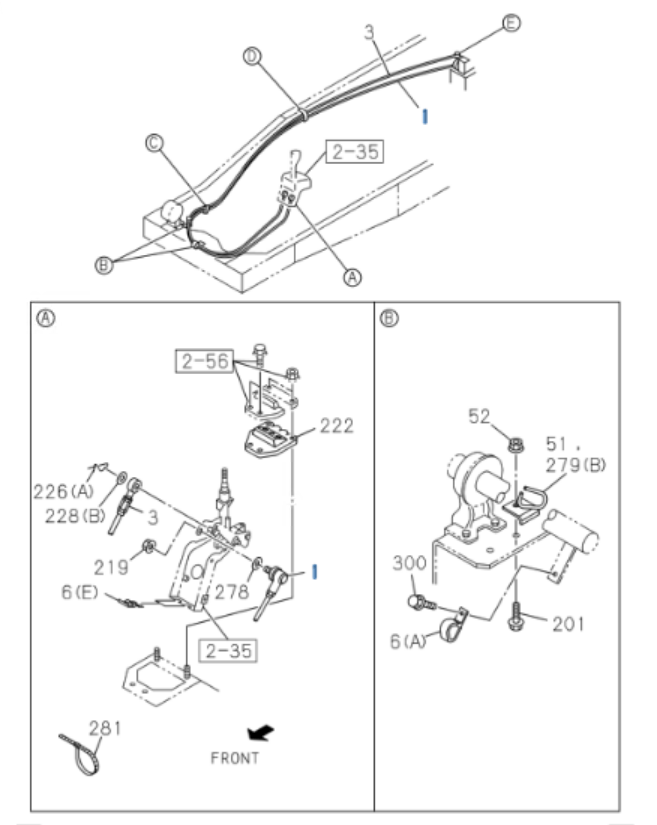 Cable Shift Transmission For Isuzu NPR NQR NPR - HD 4HE1 4HK1 L3134 M/T MZZ6 02 - 07 - GoTrucky