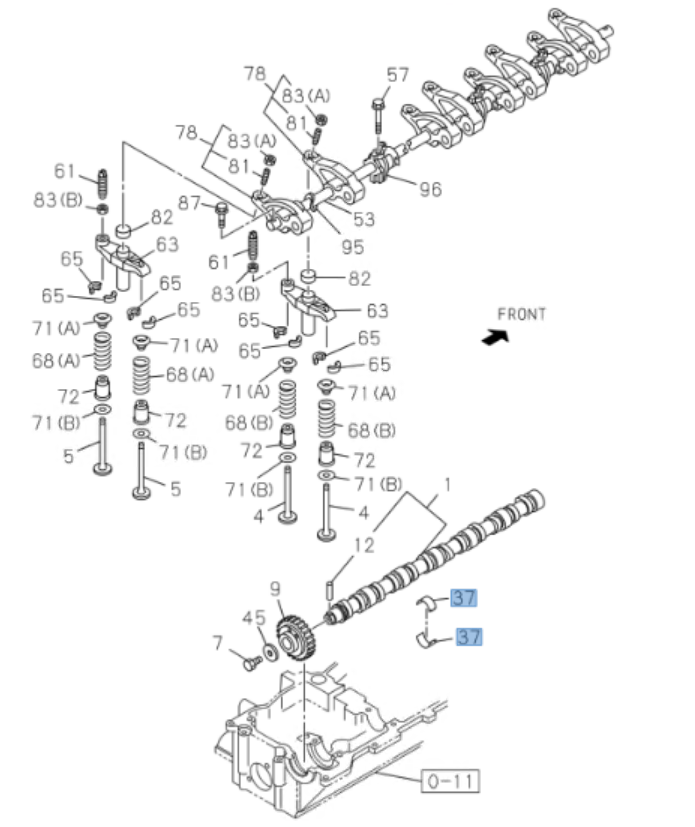 Camshaft Bearing 10 pcs For Isuzu NRR NQR NPR NPR - HD 4HK1 5.2L 4HE1 4.8L 98 - 24 - GoTrucky