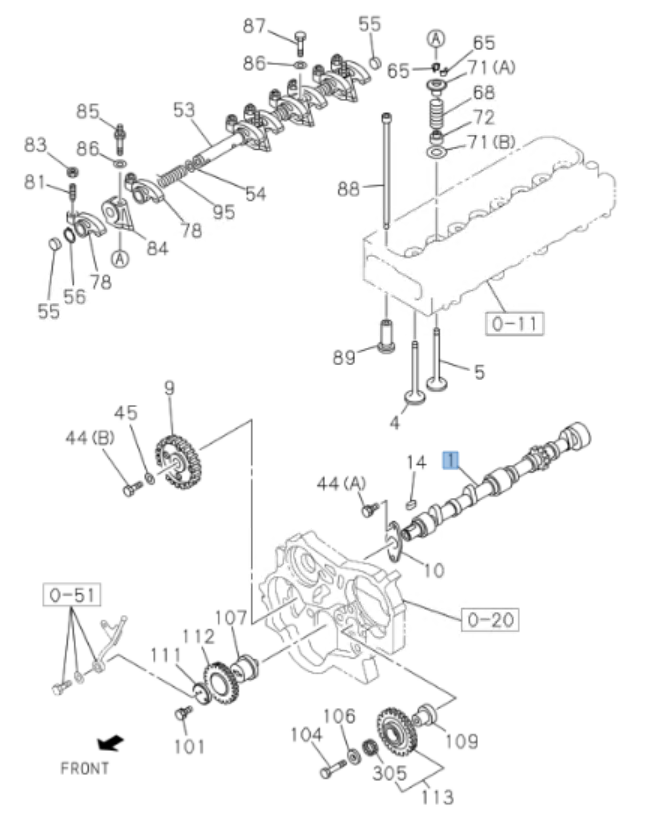 Camshaft For Isuzu NPR 4HF1 4.3L 4HG1T 4.6L 1999 - 2016 - GoTrucky