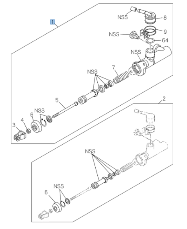 Clutch Master Cylinder Assembly For Isuzu NPR NQR 4JJ1 3.0L 4HK1 5.2L 08 - 15 - GoTrucky