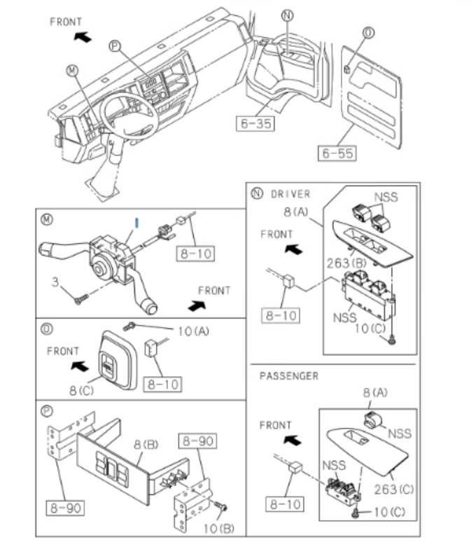 Combination Switch Turn Signal Wiper Light Control for ISUZU NQR NPR NR - HD 07 - 21 - GoTrucky