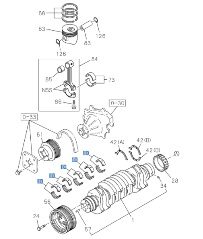 Conn Rod + Main Bearings + Washer Thrust Set STD For ISUZU 4HE1 4HK1 5.2L 98 - 09 - GoTrucky