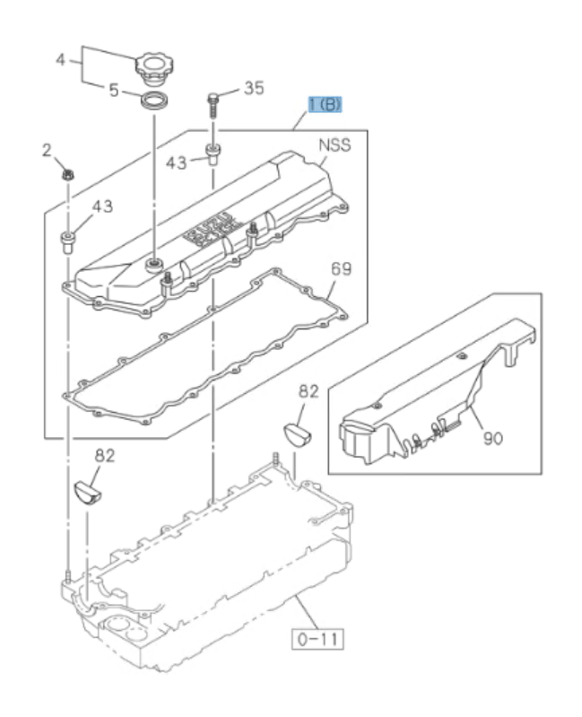 Cover Cylinder Head For Isuzu NQR NPR 98 - 15 4HG1T 4.6L 4HE1 4.8L - GoTrucky
