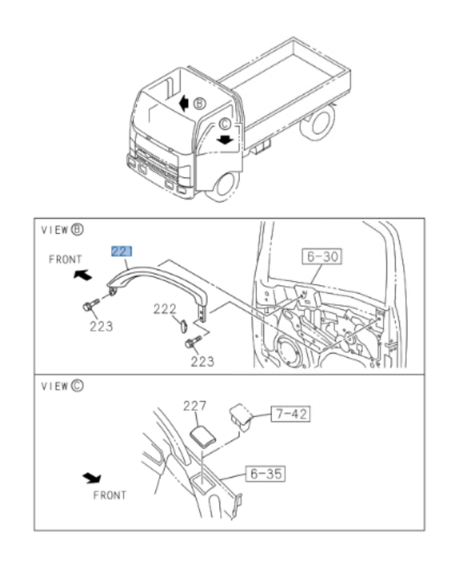 Door Handle Bar Armrest Right Passenger Side for ISUZU NRR NPR NPR - HD NQR 07 - 24 - GoTrucky