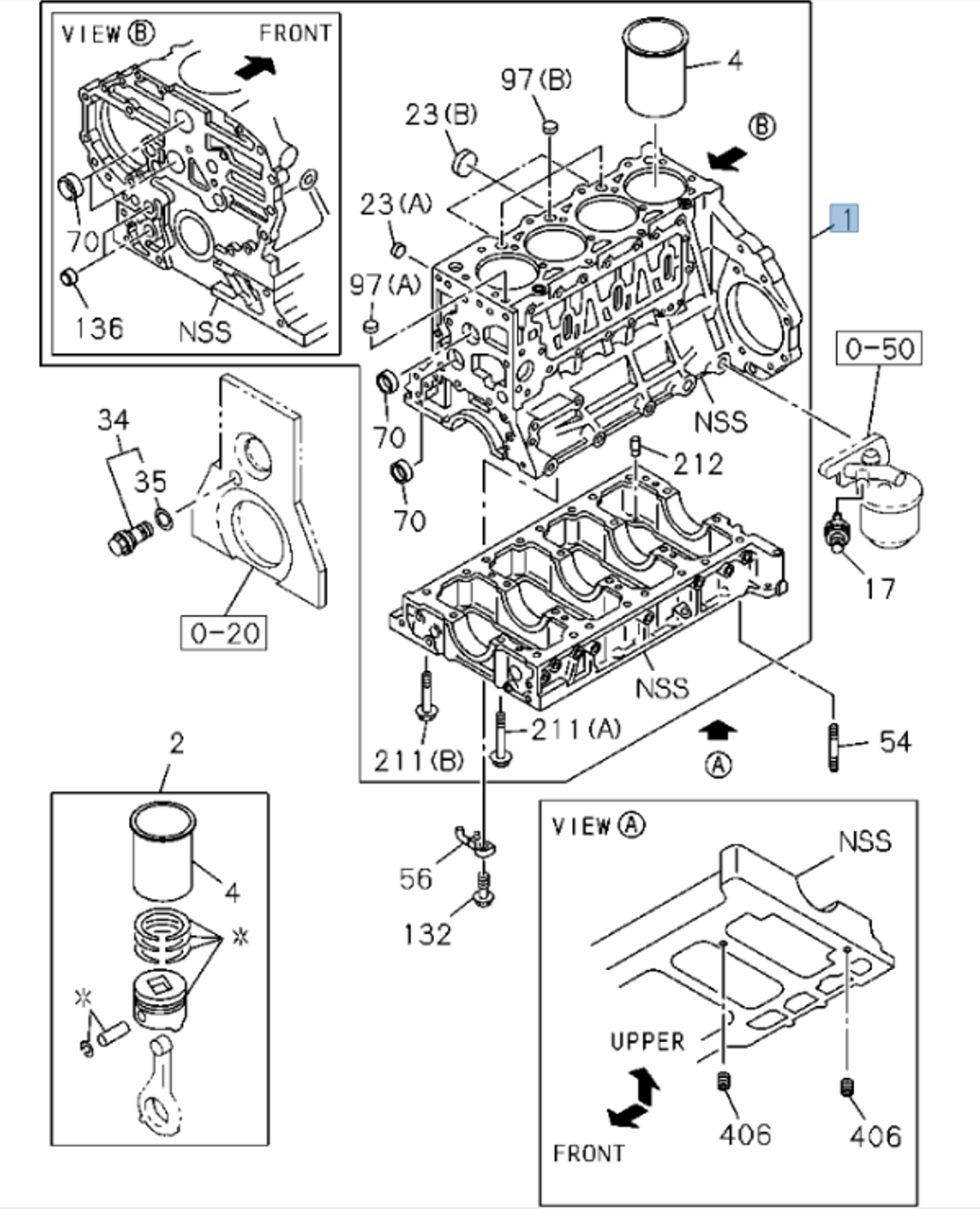 Engine Cylinder Block For Isuzu NRR NQR NPR NPR - HD 04 - 09 4HK1 5.2L - GoTrucky