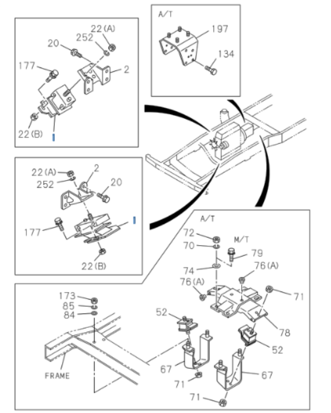 Engine Mount Left + Right For Isuzu NPR NPR - HD NQR NRR 4HE1 4.8L 4HK1 5.2L 98 - 07 - GoTrucky
