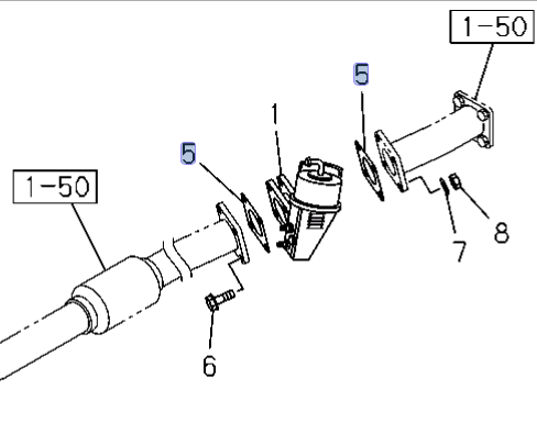 Exhaust Brake Manifold Gasket for ISUZU NRR NPR NPR - HD NQR 4HE1 4HK1 - GoTrucky
