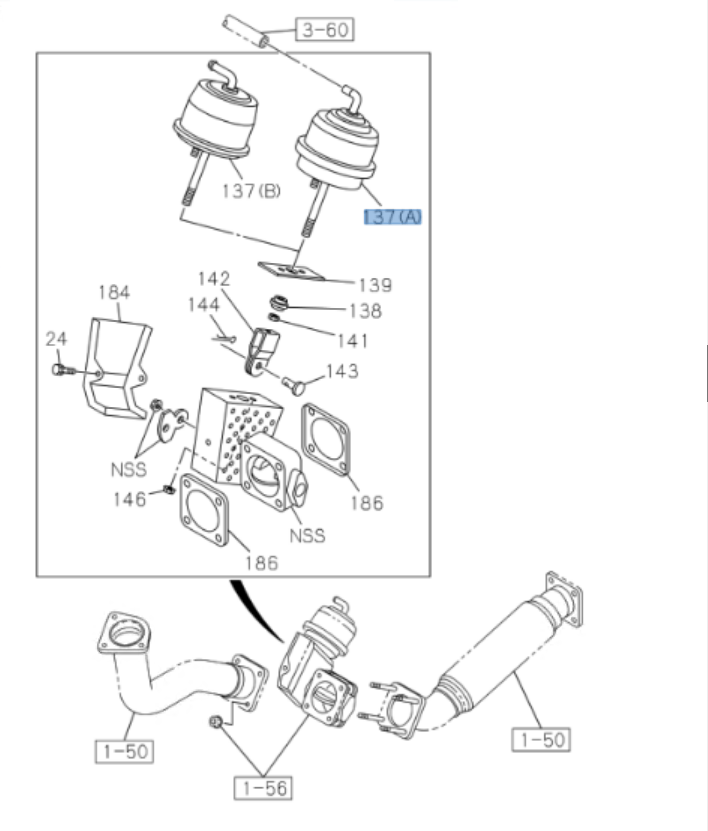 Exhaust Brake Vacuum Power Chamber for ISUZU NPR NQR 4HK1 5.2L 08 - 25 - GoTrucky