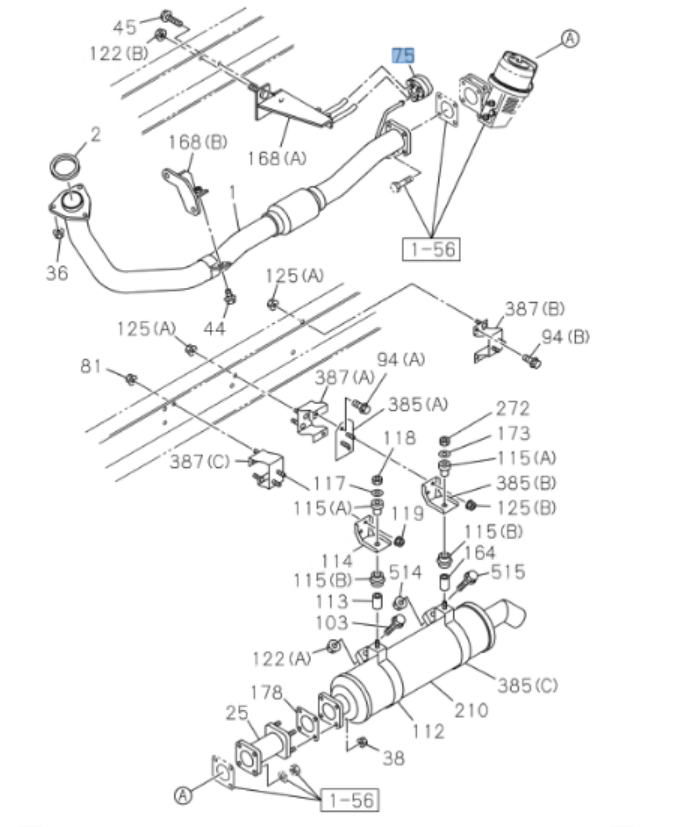 Exhaust Pipe Rubber Support Clamp For ISUZU NRR NPR NQR NPR - HD 98 - 07 - GoTrucky