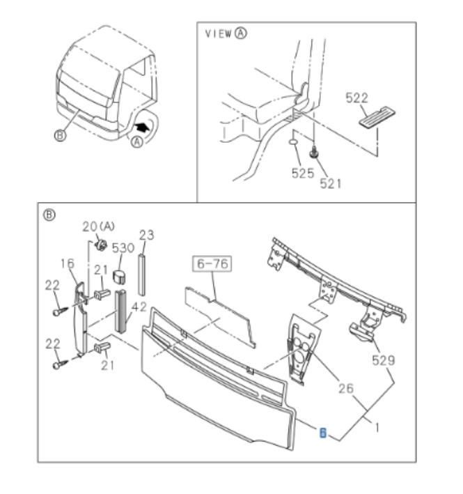 Front Panel For Isuzu NPR NPR - HD NQR NRR 2005 - 2007 - GoTrucky