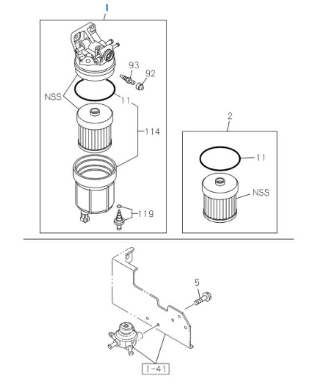 Fuel Filter Assembly Housing For ISUZU NRR NPR NPR - HD NQR 4HK1 5.2L 07 - 10 OEM - GoTrucky