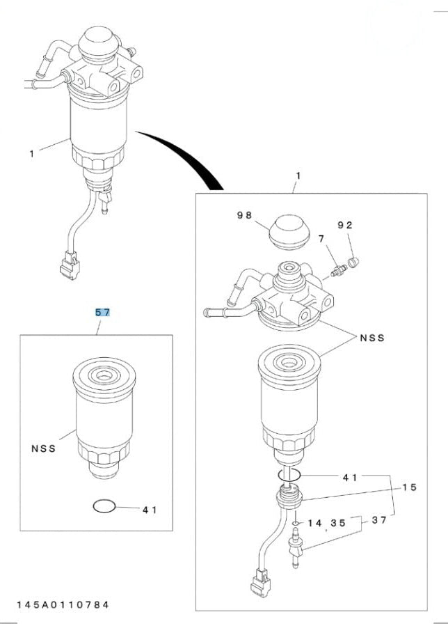 Fuel Filter Element For ISUZU NRR NQR NPR NPR-HD 4JJ1 3.0L 4HK1 5.2L 2005-2022 OEM - GoTrucky