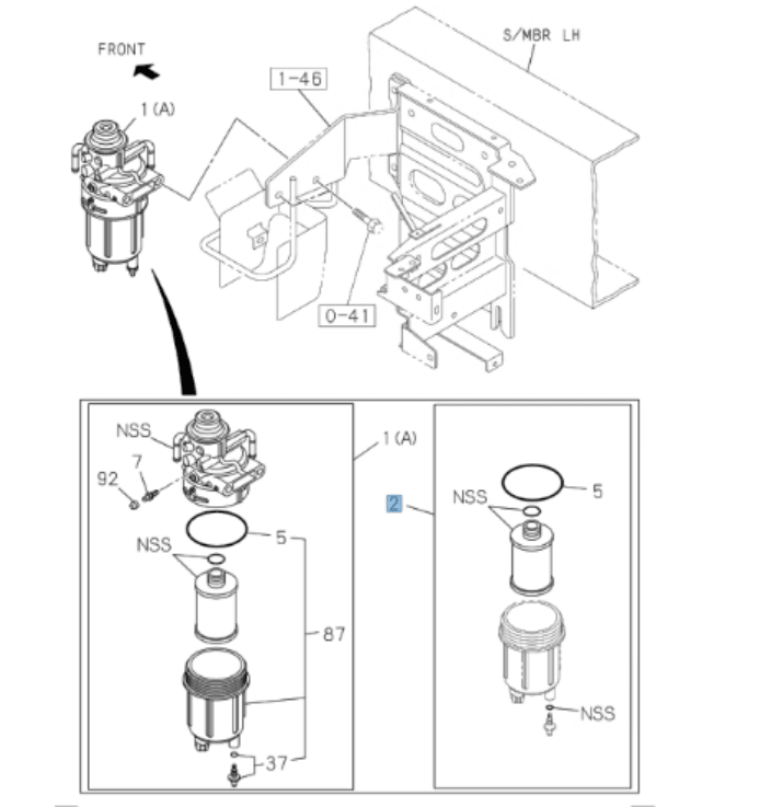 Fuel Filter (SEDIMENTER) For ISUZU NQR NRR NPR - HD 4HK1 5.2L 2010 - 21 - GoTrucky
