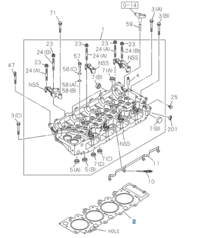 Gasket Cylinder Head For Isuzu NPR - HD NQR NPR 4HK1 5.2L Thickness=1.475 04 - 09 - GoTrucky