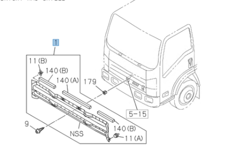 Grille Front for ISUZU NPR NQR NRR NPR - HD 4HK1 5.2L 08 - 15 (Color Matched) - GoTrucky