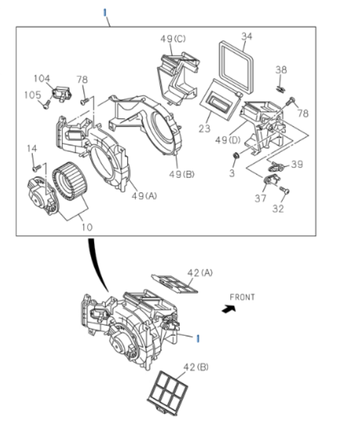 Heater Blower Fan Housing Assembly for ISUZU NRR NPR NPR - HD NQR 2007 - 2024 12V - GoTrucky