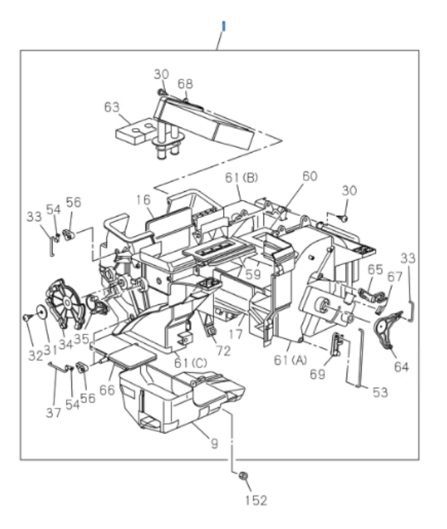 Heater Unit Box + Core for ISUZU NRR NPR NPR - HD NQR 4HE1 4.8L 4HK1 5.2L 98 - 07 - GoTrucky