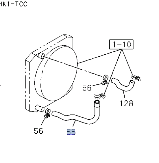 Hose Inlet + Outlet Coolant Radiator for ISUZU NRR NPR - HD NQR 4HK1 5,2L 05 - 13 - GoTrucky