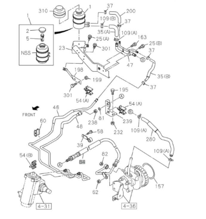 Hose Power Steering Flex For ISUZU NRR NQR NPR NPR - HD 4HE1 4.8L 4HK1 5.2L 2002 - 2007 - GoTrucky