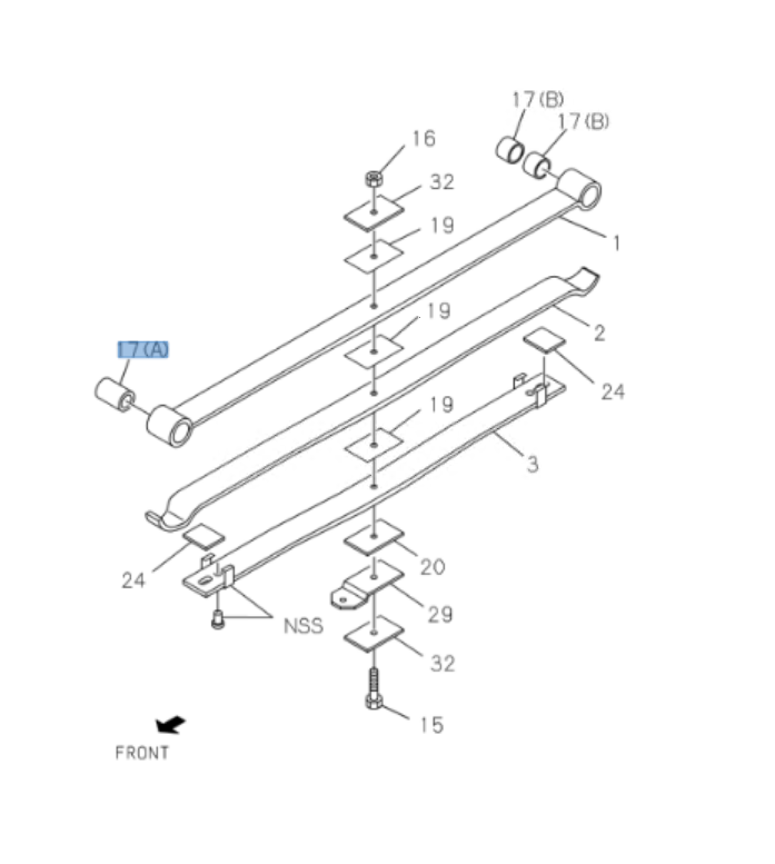 Leaf Spring Bushing Front For Isuzu NRR NPR NPR - HD NQR OD=42 L=81 ID=16 95 - 25 - GoTrucky