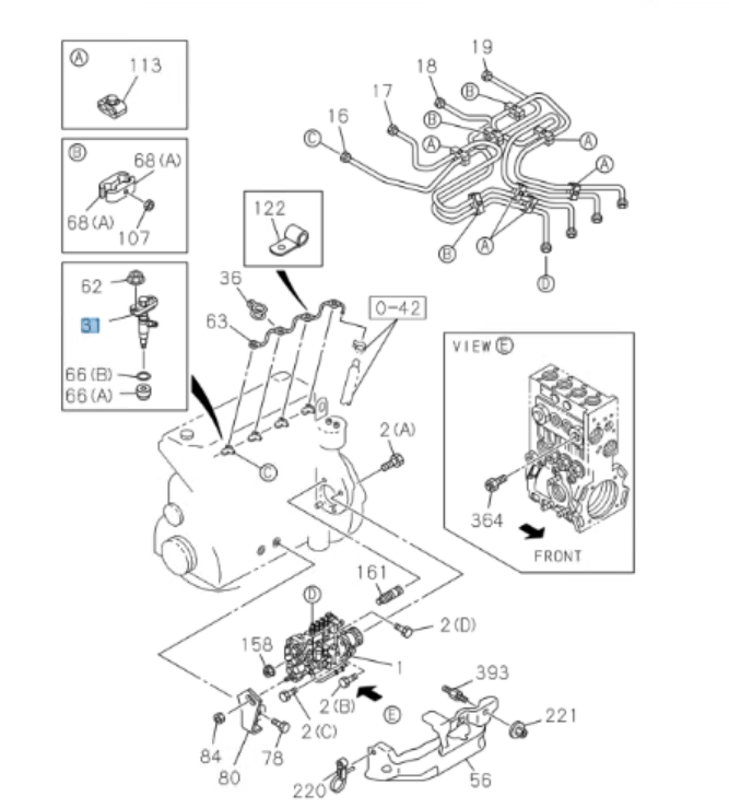 Nozzle Assembly Injector For Isuzu NPR - HD NPR NRR 4HE1 4.8L 98 - 04 - GoTrucky
