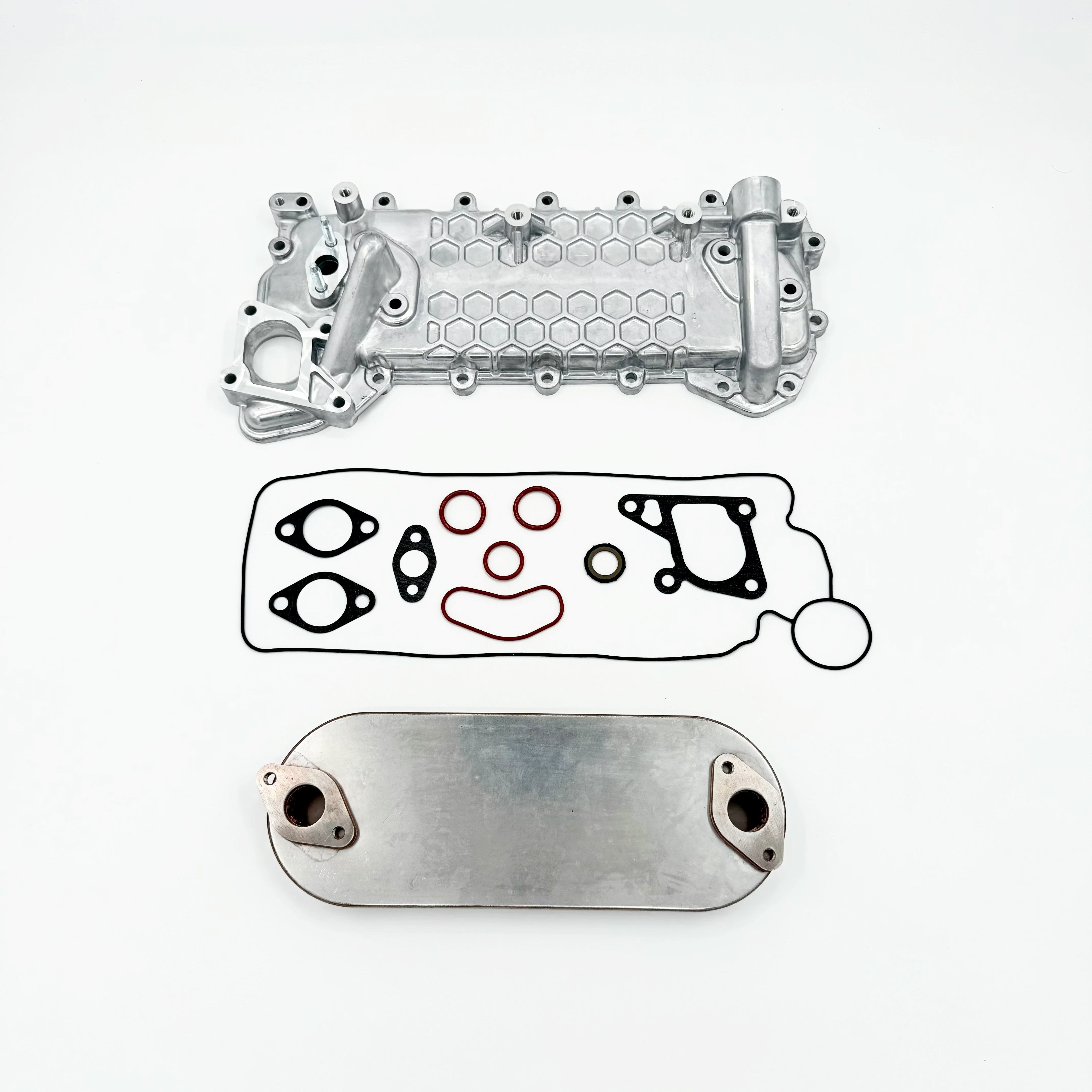 Oil Cooler Core + Cover + Gasket Set for ISUZU NRR NPR NQR NPR - HD 4HK1 5.2L 02 - 10 - GoTrucky