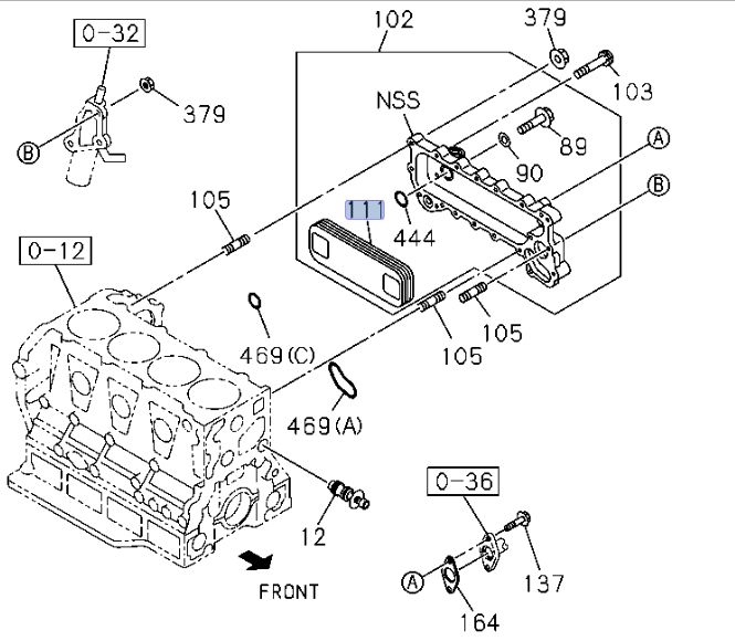 Oil Cooler Core + Cover Set for ISUZU NRR NPR NQR NPR - HD 4HK1 5.2L 02 - 10 - GoTrucky