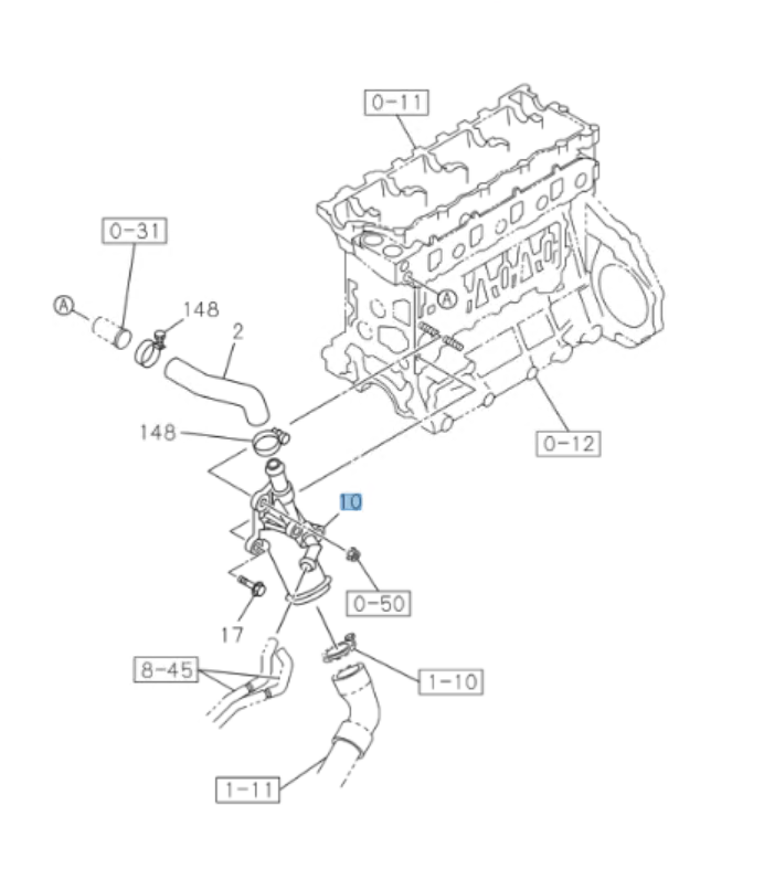 Pipe Suction Radiator Hose for ISUZU NRR NPR NPR - HD NQR 4HK1 04 - 10 - GoTrucky